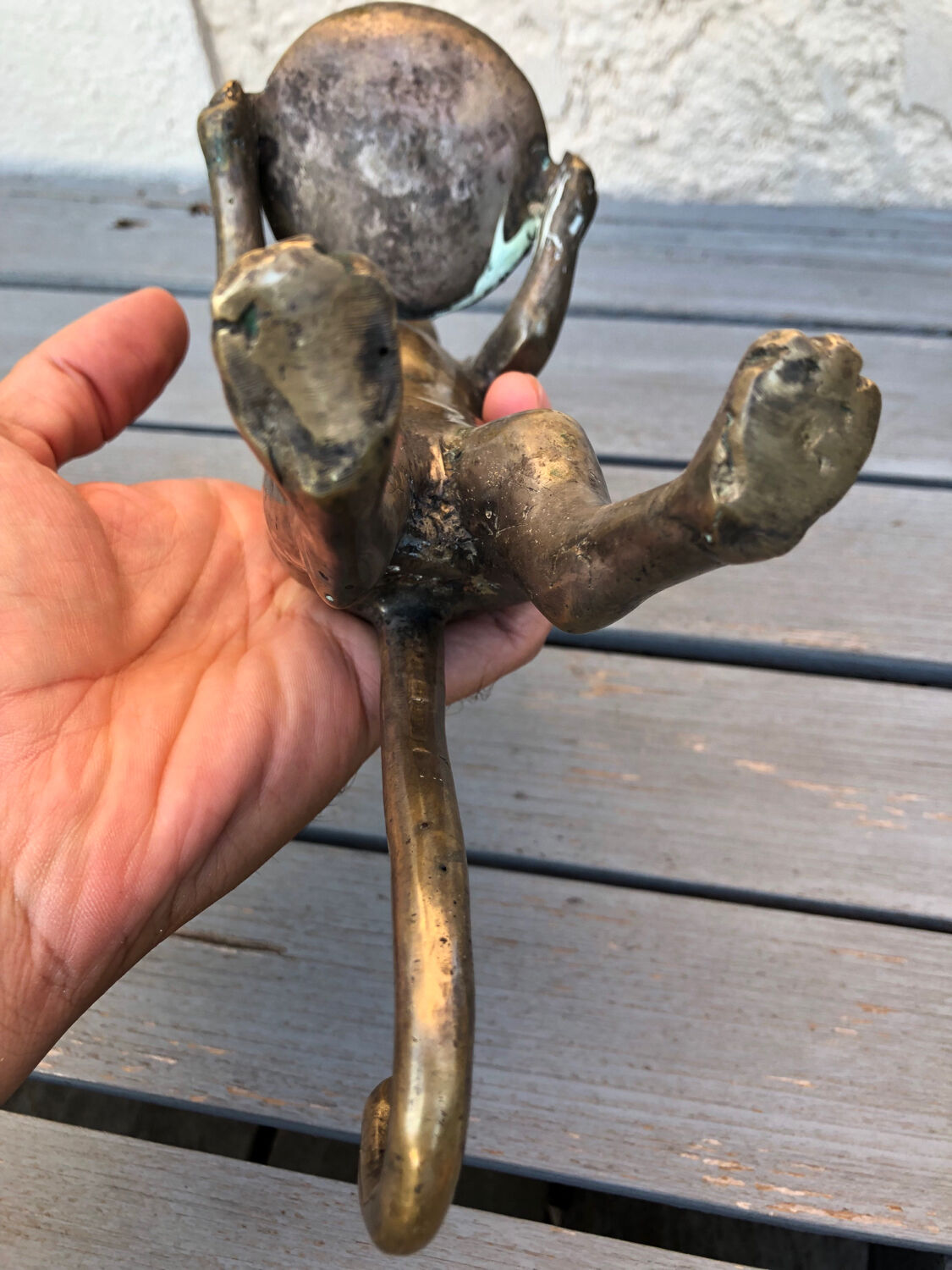 Brass butler cat after Giacometti
