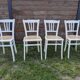 Set of 4 vintage shabby chic bistro chairs