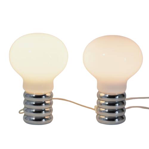 Pair of Bulb lamps by Ingo Maurer, Murano
