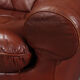 Canapé et un fauteuil en cuir caramel foncė