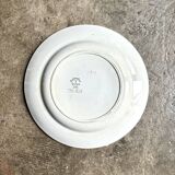 Badonviller round dish in iron clay, "Trianon" service