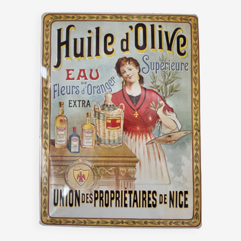 Enameled advertising sign