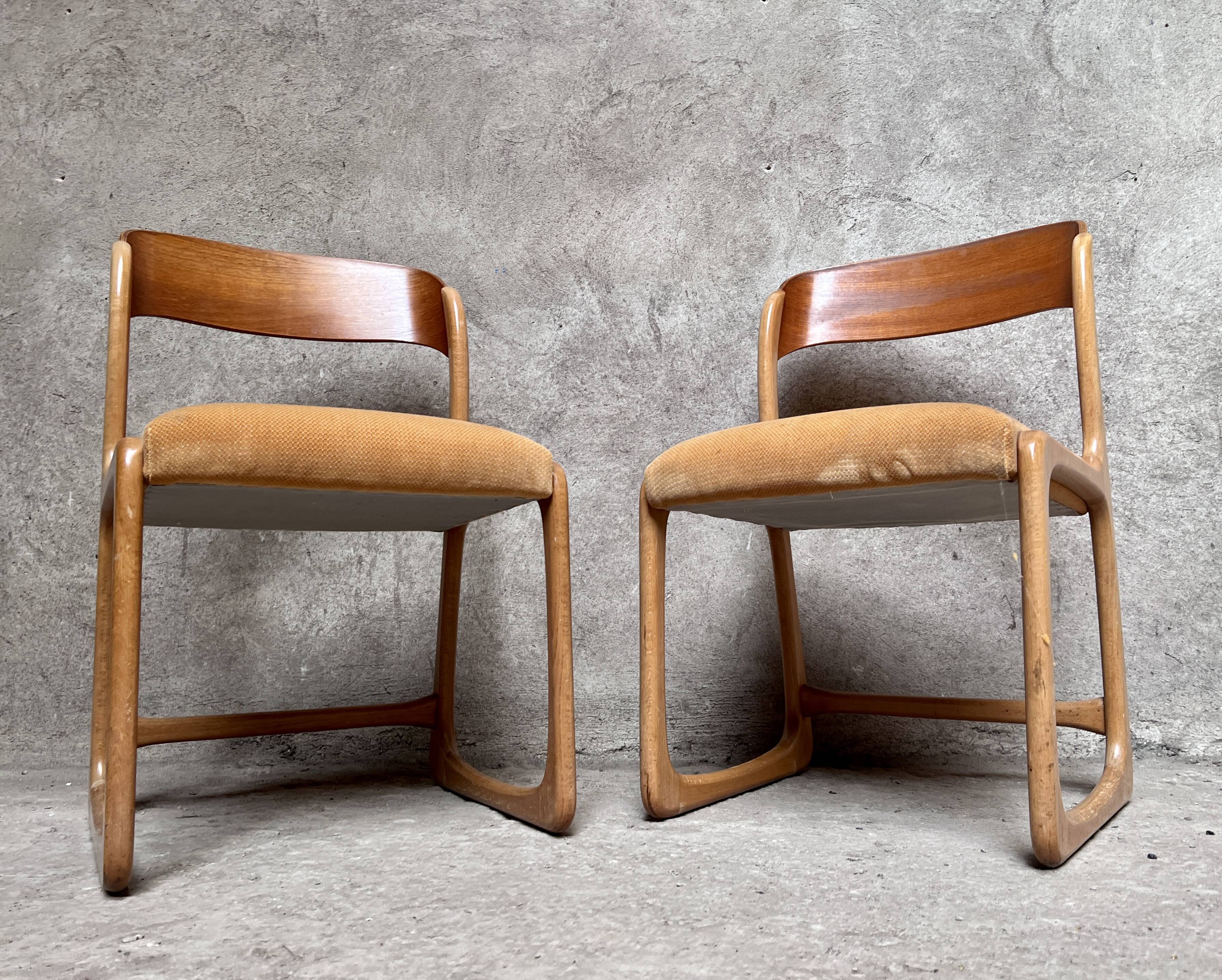 Pair of Baumann Traineau chairs