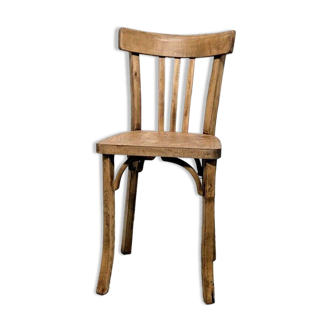 Antique curved wooden bistro chair