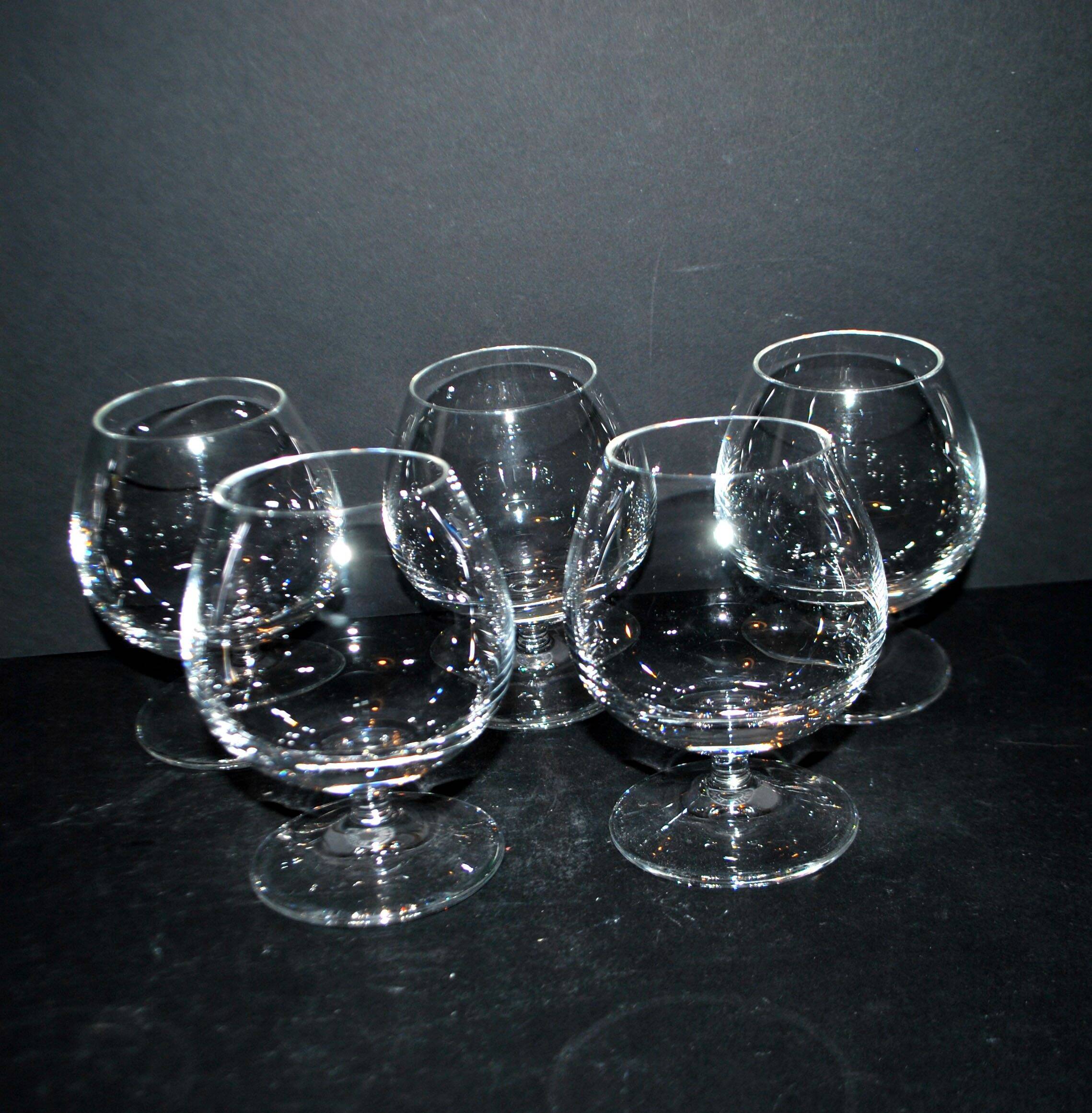 V&B Villeroy Boch lot de 5 verres ballon cognac brandy en cristal
