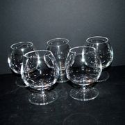 V&B Villeroy & Boch set of 5 crystal balloon glasses for cognac and brandy