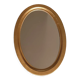 Oval mirror frame wood patinated gilded ice, 49x36 cm