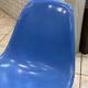 Turquoise blue DSR Eiffel fiberglass chair Eames Herman Miller vintage