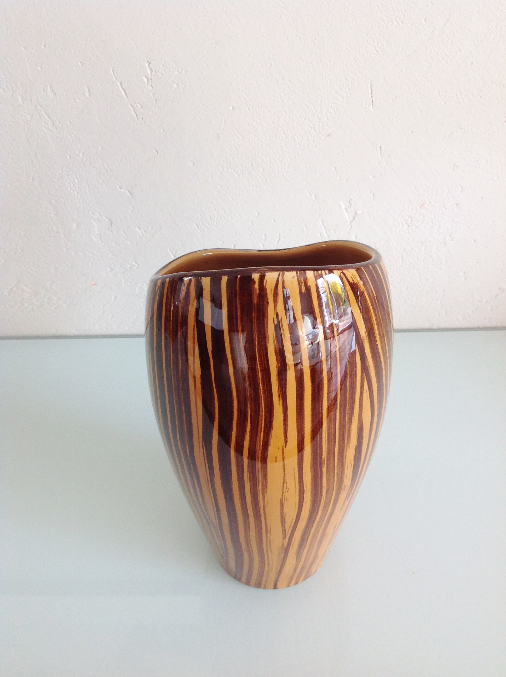 Asymmetrical vase décor Domino / vintage 60s-70s