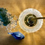 Vintage tulip lamp in molded glass