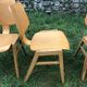 Dining chairs in vintage beech 60s