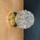 Vintage globe wall lamp, ceiling lamp in molded glass
