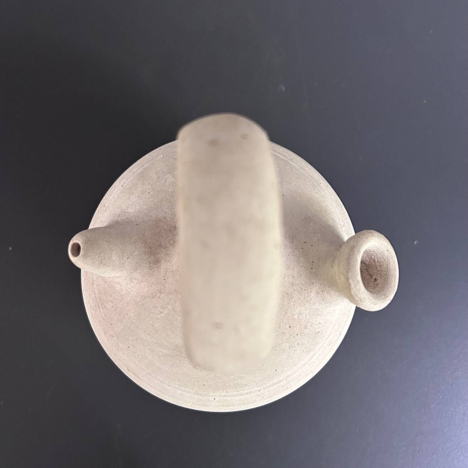 Raw white stoneware jug