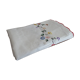 Round tablecloth embroidered hand linen mestizo 150 cm old colorful embroidery.