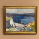 Original Swedish Oil on Canvas – “Coastal Landscape” by Arthur Y. Nilsson – Signed – Vintage & Framed