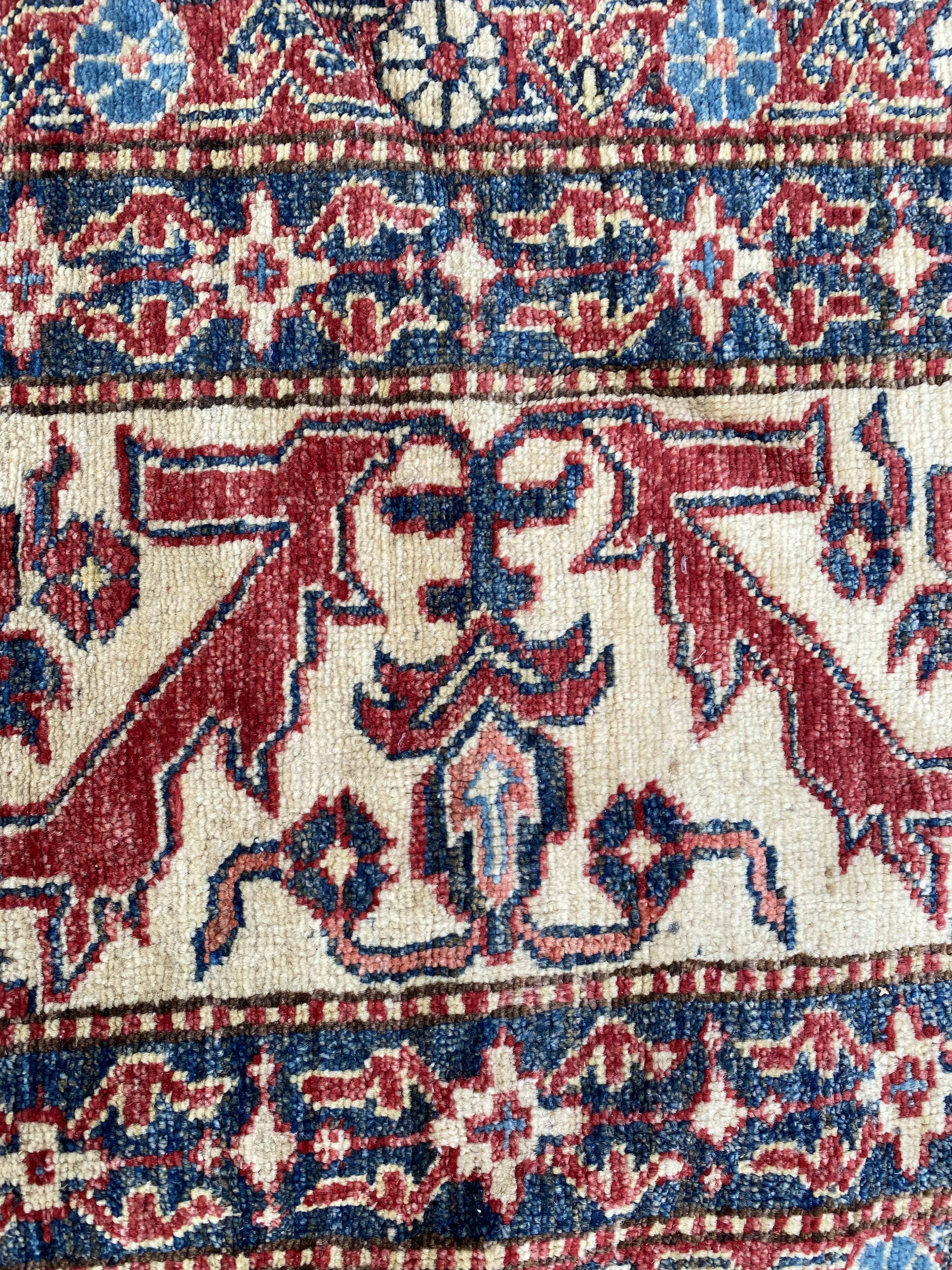 Large vintage rug Chobi Afghan handmade 274x404 cm