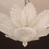 Ischia, Murano Clear trasparent Vintage Glass Ceiling Light, 1970s