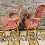 Paire de fauteuil Médaillon style Louis XV
