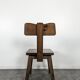 6 brutalist chairs in solid elm