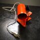 Lampe spot à pince orange 100% 1970 vintage