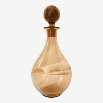 Carafe bottle ball amber glass