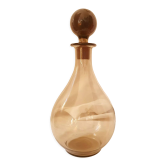 Carafe bottle ball amber glass