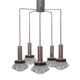 1970s pendant cascade lamp in chrome and glass