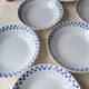 6 “checkerboard” soup plates Moulin des Loups