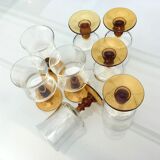 Set of 8 vintage wine glasses
