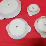 Set de 4 plats ou ramequins  fleuris
