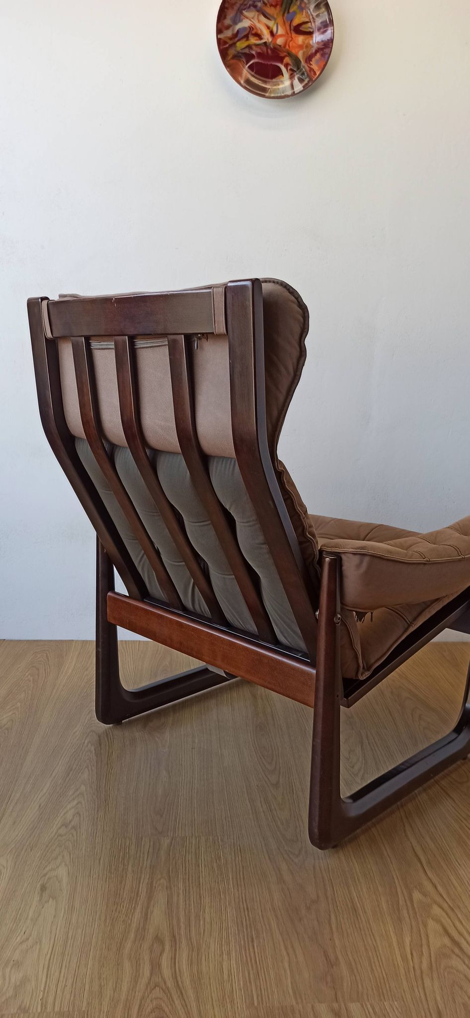 Genega Møbler leather armchair, Denmark, 1960s.