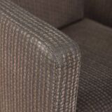 "Cubica" metal and fabric swivel armchair designed by Verzelloni