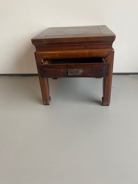 Old chinese olmen wooden cabinet with drawer