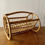 Vintage bamboo magazine rack