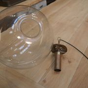 Vintage glass globe pendant lamp