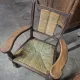 Brutalist pair of rustic turned wooden armchairs from the 1950s.