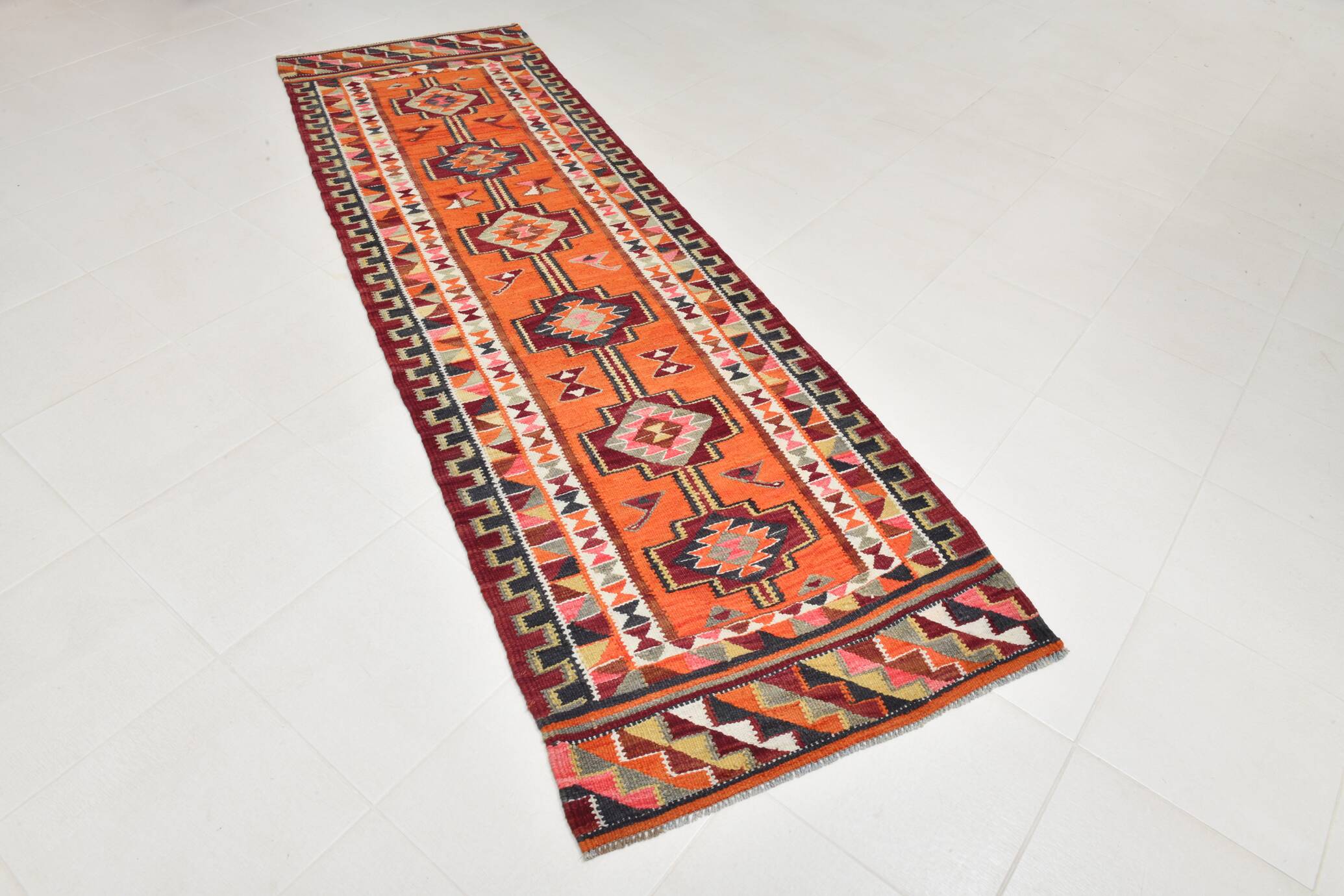 3x10 Vintage Kilim Runner Rug, 94x304Cm