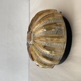 Round wall light ceiling light amber gold sun 1970 1980