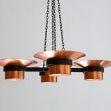 Metal and copper candleholder pendant by Carl Thore, 1975
