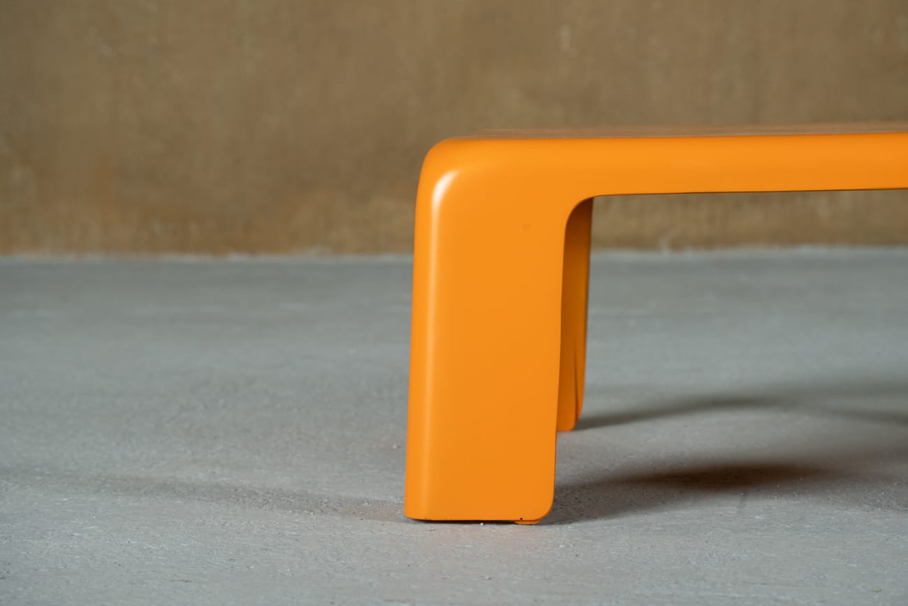 Orange Amanta coffee table by Mario Bellini for B&C Italia, Italy, 1970s