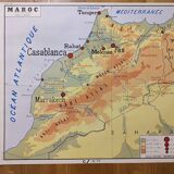 Old Morocco school map