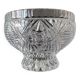 Molded crystal candy cup/dish/boho chic. art deco. starry/cross/leafy patterns, petals