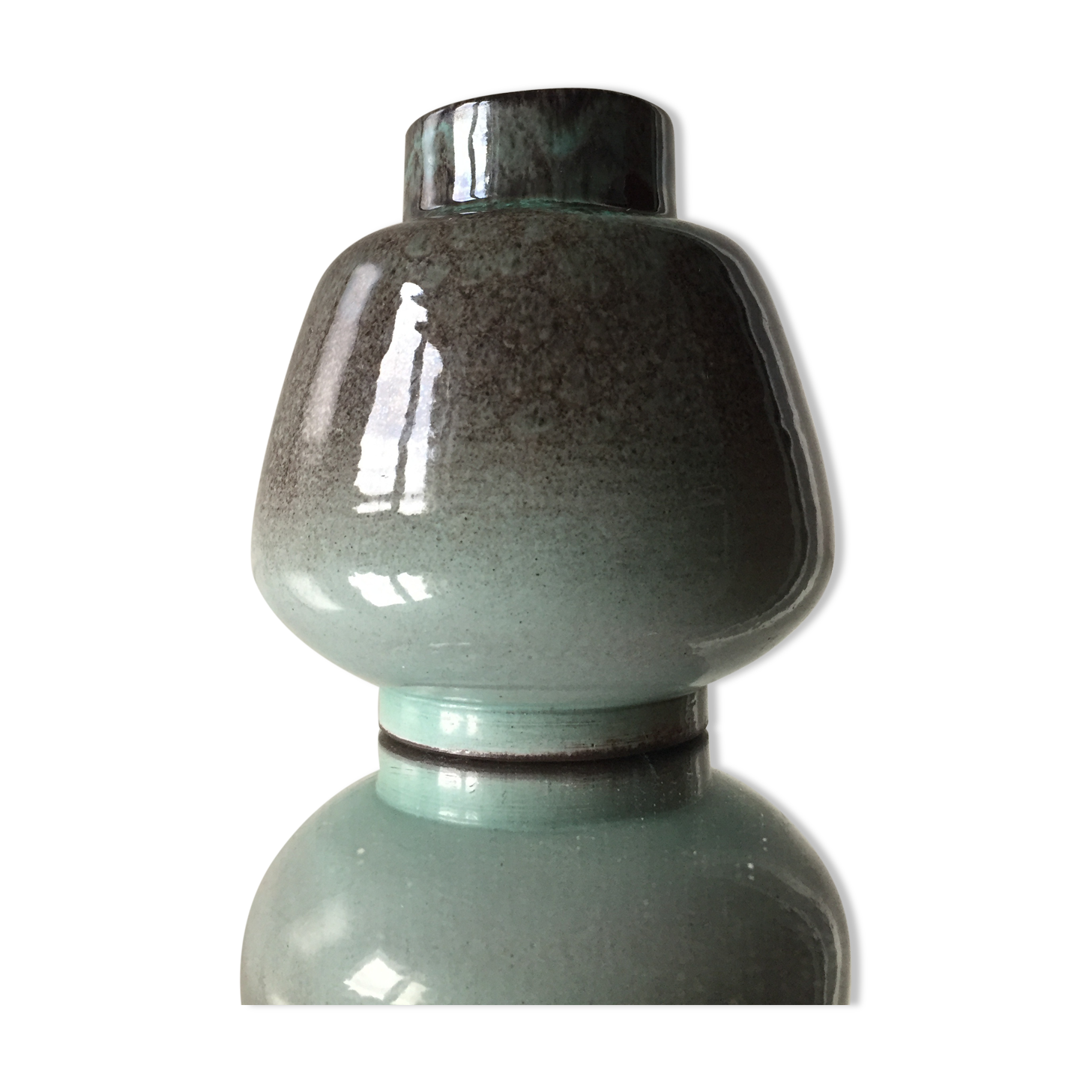 Vase scandinave en grès par Graveren Midcentury