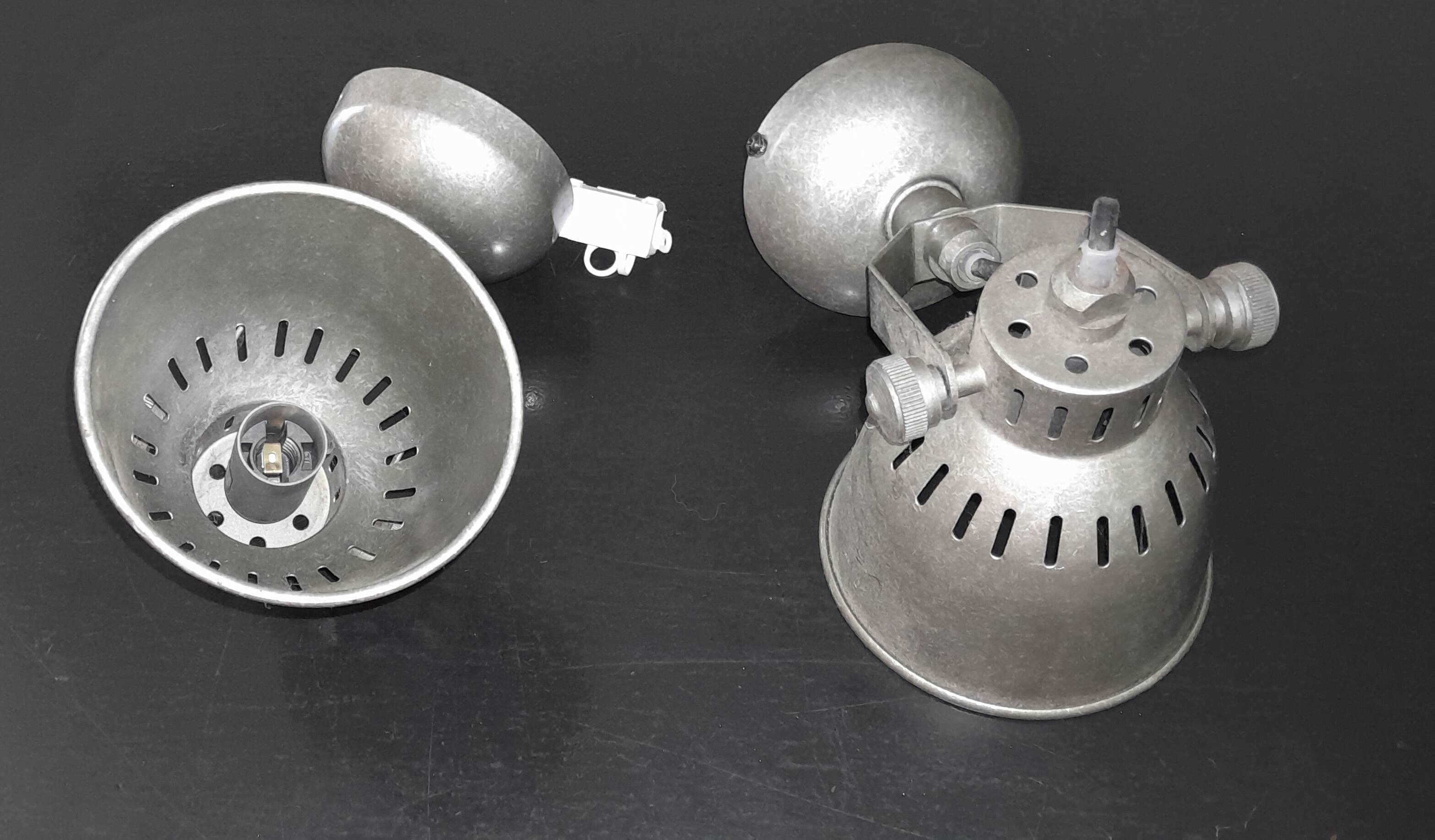 Pair of metal wall sconces