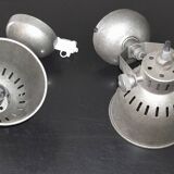 Pair of metal wall sconces