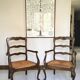 Pair of Provencal mulched armchairs Louis XV style