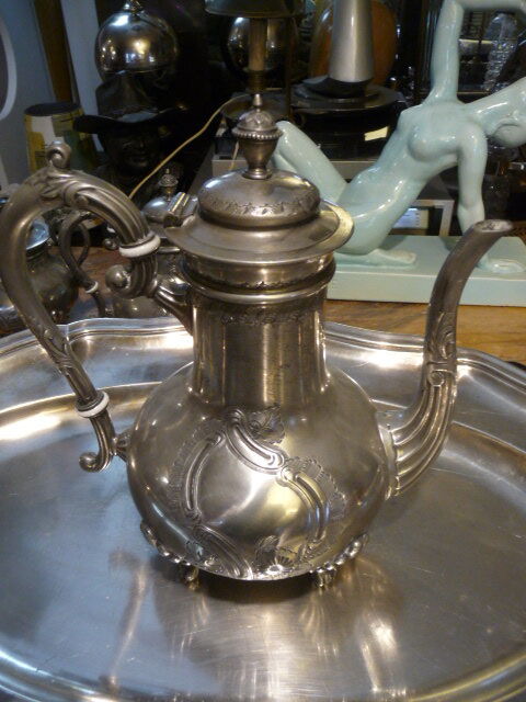 Coffee set fine silver plated metal XlXeme