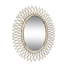 Sun metal mirror Golden small shabby chic vintage 1950