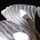 Elegant Murano Candlestick Iridescent Leaves