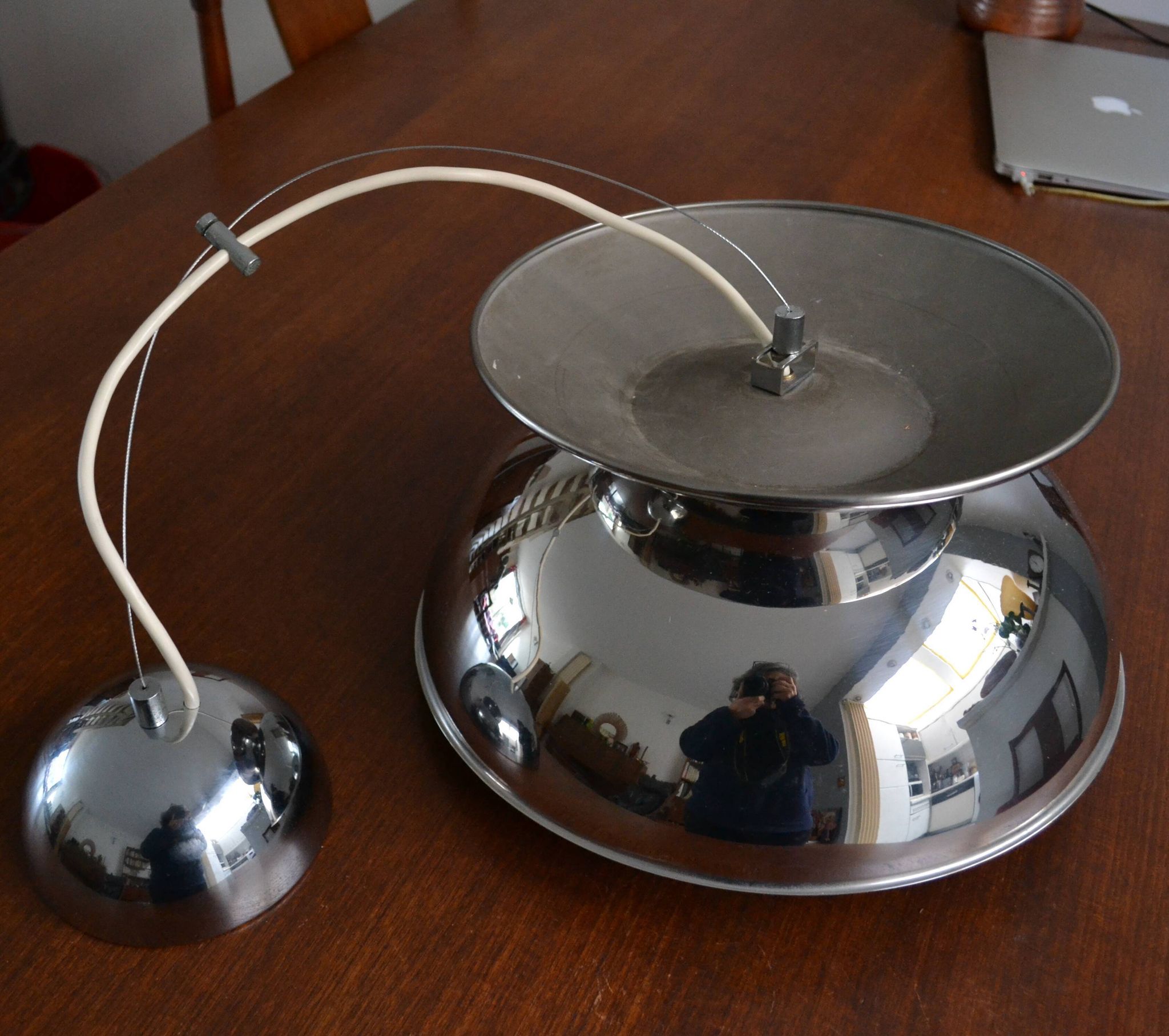 Suspension Concentrica de Harvey Guzzini acier chromé